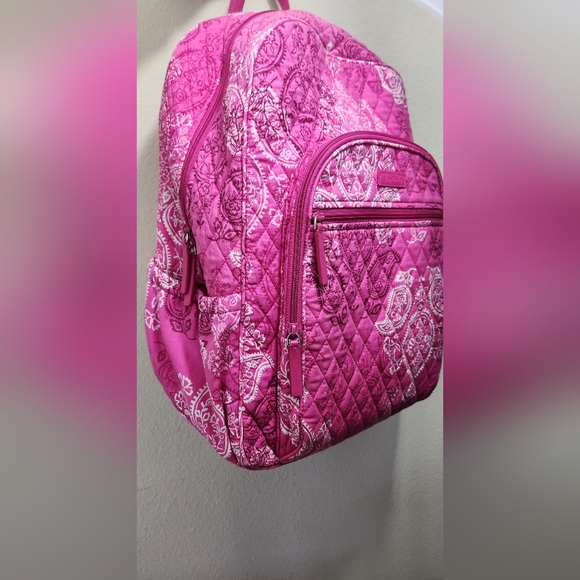 Vera Bradley Pink Quilted Backpack - Picture 4 of 4